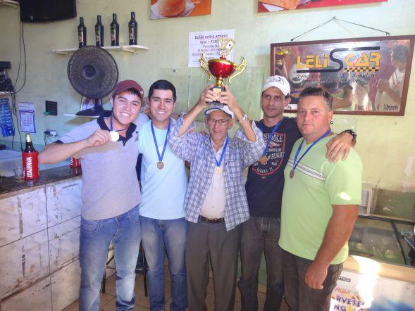 Equipe Campeã: Raul, Lucas, Tonho Godó, Jander e Afonso